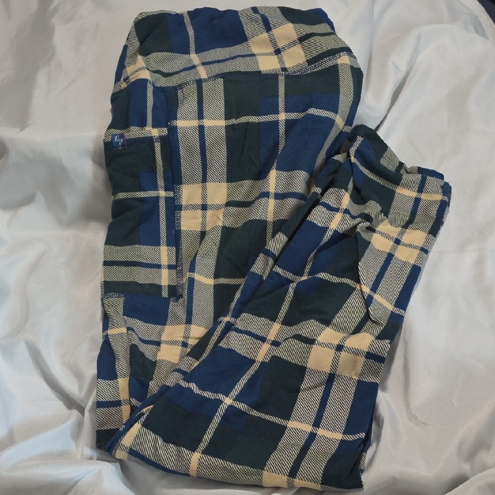 Lug - Lugging Ankle Leggings- Flannel Plaid Navy